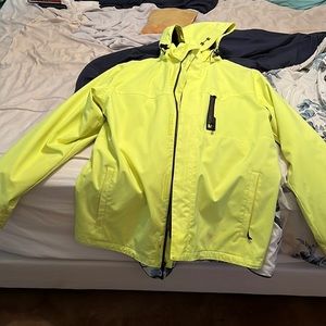 Mens Neon Yellow Underarmour Storm Jacket, All weather, All terrain.